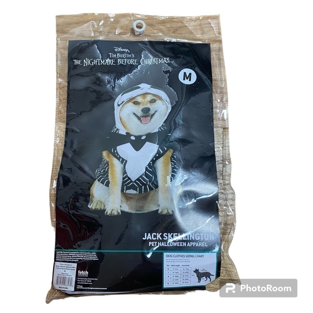 Jack Skellington Dog Costume NEW Nightmare Before Christmas Medium Halloween